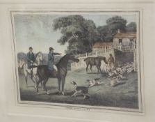 AFTER SAMUEL HOWITT "Hare Hunting", set of four colour engravings,