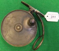 A Malloch Patent side casting reel with a 31/4" diameter spool CONDITION REPORTS Is in used