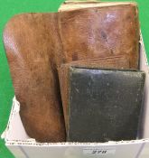 A collection of seven leather fly fishing cases CONDITION REPORTS All in used and worn condition,