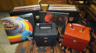 Four cases of various records to include Johnny Cash, ELO,