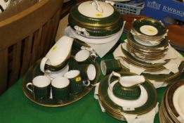 A Spode "Royal Windsor" green and gilt and white decorated part dinner service