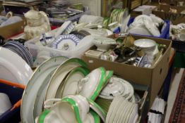 Six boxes of assorted dinner wares and other china, to include Royal Doulton "Berkshire",