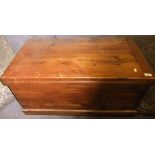 A Victorian stained pine trunk