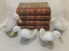 A collection of four Royal Copenhagen duck figures, No'd. 2122, 1192 (x 3), together with four