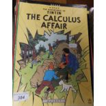 A collection of 22 HERGÉ "Tintin" books