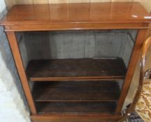 A 19th Century mahogany open bookcase with three adjustable shelves