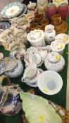 A collection of various china wares to include Portmeirion "Totem" coffee wares, Aynsley "Cottage