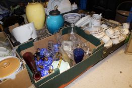 Seven boxes of various dinner and other china wares,