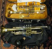 A Roy Benson brass trumpet,