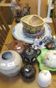 A selection of various china including a Fred Reid for Wood & Sons circa 1922 Cosy Benares pattern