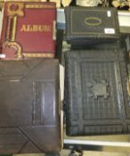 Four Victorian photograph albums and contents of various photographs,