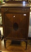 An early 20th Century mahogany display cabinet with two glazed doors over two panelled doors and an