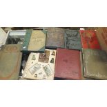 Eight 19th Century and later albums containing various postcards etc