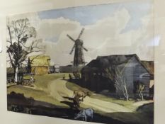 AFTER ROWLAND HILDER "Windmill and farm",