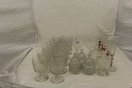 A set of twelve cut glass rummers,