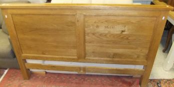 A modern oak bedstead