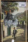 MAX RÖMER (1878-1960) "Madeira scene", gouache, signed lower right CONDITION REPORTS Picture approx.