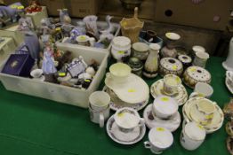 A collection of various china to include Nao figures, Royal Doulton figurine "Wendy", HN2109,