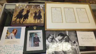 A framed photograph of Prince Charles in Royal Agricultural College tie, signed and dated 1997,