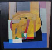 JOHN MYATT AFTER BEN NICHOLSON "Still life - ochre - yellow 1956", acrylic on board,