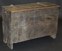 An 18th Century oak coffer,