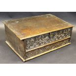 A late 17th Century oak Bible box,