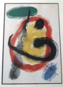 AFTER JOAN MIRO (1893-1983) "Composition in black, yellow, red and green",