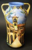 A modern Moorcroft two handled vase decorated in the "Cetona" pattern by Beverley Wilkes, limited