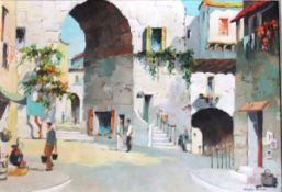 CECIL DOYLY JOHN (1906-1993) "Gattieres near Nice", oil on canvas, signed bottom right, 43.5 cm x 64