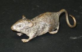A FRANZ BERGMAN (1898-1963) Austrian cold-painted bronze figure of a mouse,