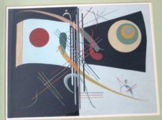 AFTER WASSILY KANDINSKY (1866-1944) "Composition in colours", chromolithograph, unsigned, 34.