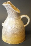 A Sheila Casson mottled glazed water jug of stylised beehive form,