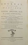 JAMES BOSWELL ESQ "The Journal of a Tour to the Hebrides with Samuel Johnson", 1st Edition,