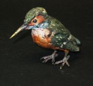 An Austrian cold-painted bronze figure of a kingfisher, 6.