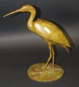 ADRIAN SORRELL (1932-2001) "Little Egret", patinated bronze, signed to base "Sorrell 5/7" with