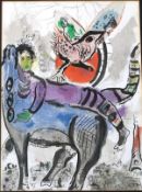 AFTER MARC CHAGALL (1887-1985) "La vache bleu", chromolithograph, unsigned, 30 cm x 22.