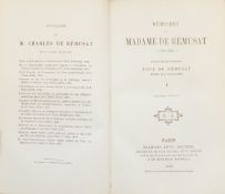 PAUL DE RÉMUSAT "Memoire de Madame de Rémusat 1802-1808", 6th Edition, published Calmann Levy,