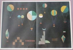 AFTER WASSILY KANDINSKY (1866-1944) "Composition with balloons", chromolithograph,