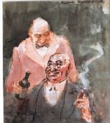 ROWLAND BATCHELOR (1889-1999) "Liqueur Sir?", pen and watercolour, signed top right,