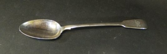 A Victorian silver serving spoon (by Joseph and Albert Savory, London, 1837), 30 cm long, 4.