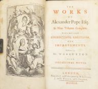 ALEXANDER POPE "The Works of ...", published by The Rev. Dr. Warburton for T & P Knapton ...