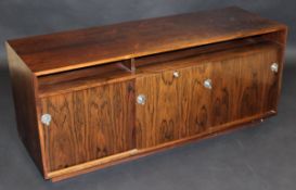 A 1960's Cado System rosewood veneered side cabinet,