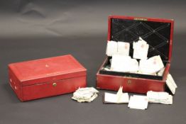 An Edward VII red leather covered despatch box by Wickwar & Co. of London relating to Murray