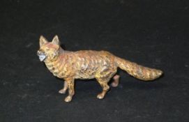 A 19th Century Austrian cold-painted bronze figure of a fox , 8.