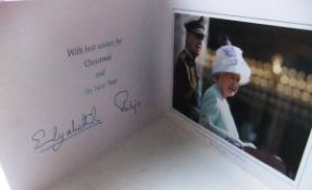 Three Christmas cards from Her Majesty The Queen and Prince Philip for 2004, 2005 and 2006,