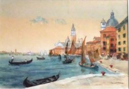 KENNETH HOLMES ARCA (1902-1994) "View of Venice with the Doge's Palace and the Campanile in the