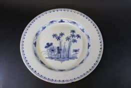 An 18th Century blue and white London Delft plate,