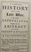 THO BRODRICK " A Compleat History of the Late War in the Netherlands together with an Abstract of