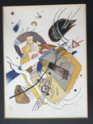 AFTER WASSILY KANDINSKY (1866-1944) "Composition with bird", chromolithograph,