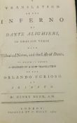 HENRY BOYD "The Translation of the Inferno of Dante Alighieri into English Verse", two Volumes,